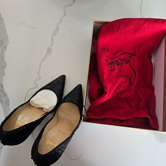 Christian Louboutin So Kate 120 Sequin Pump Shoes 38.5 - Picture 11 of 11